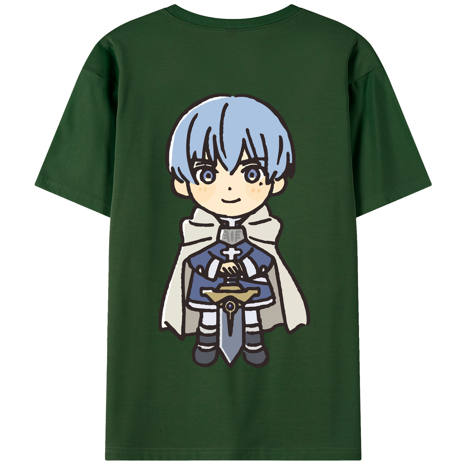 （画像用） 葬送のフリーレン Frieren 綿100％半袖Tシャツ（背面プリント）